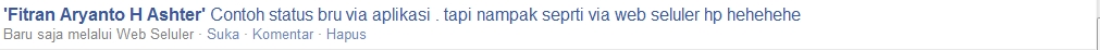 contoh status via web seluler